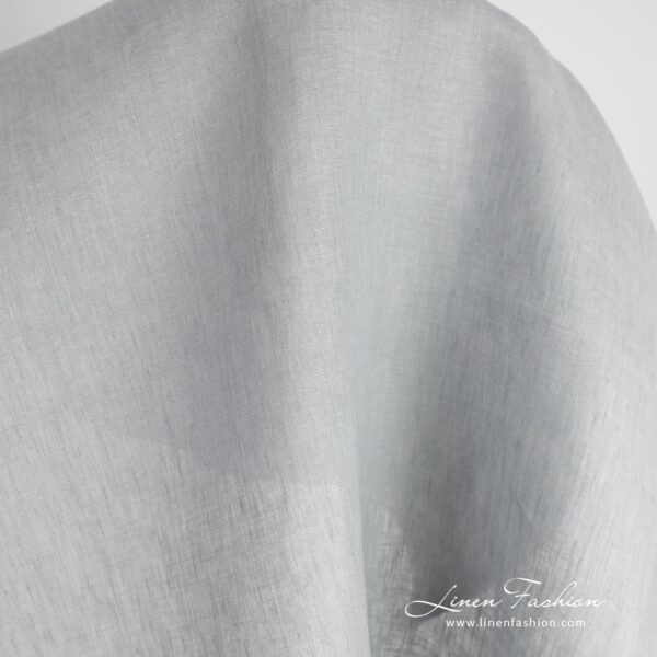 Grey linen fabric in melange