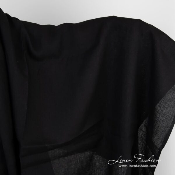 Black linen fabric