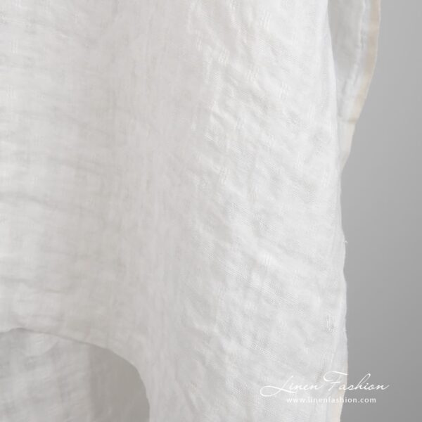 Off-white linen fabric, perfect for tablecloths, curtains