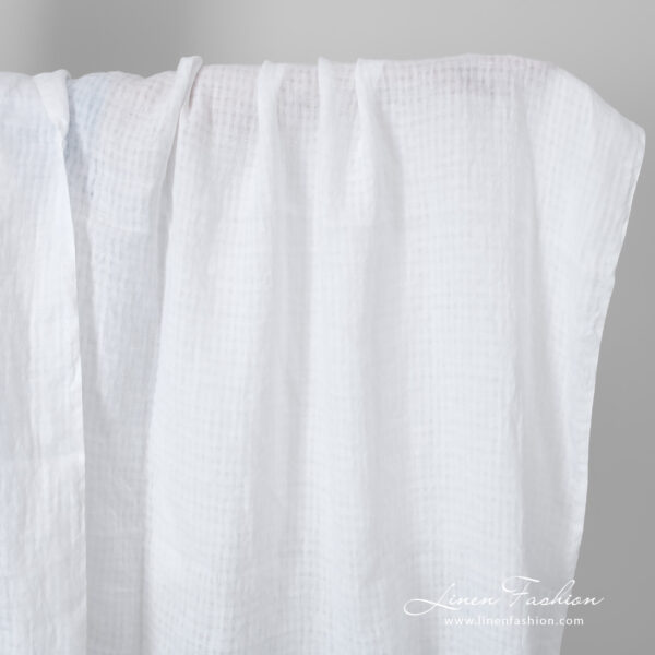 white linen transparent checks, washed.