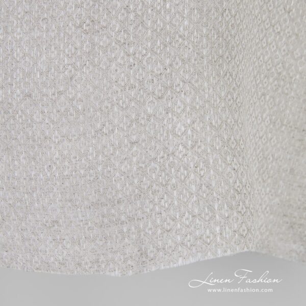 Light grey linen fabric ends