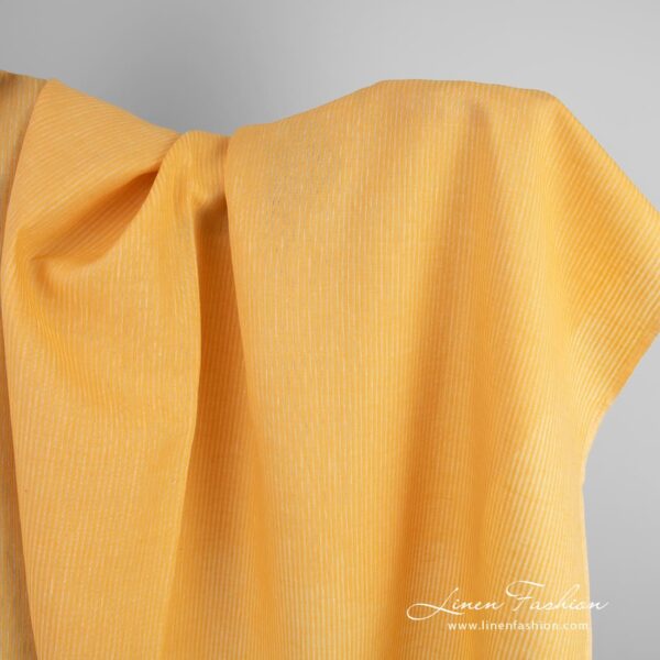 Yellow linen fabric