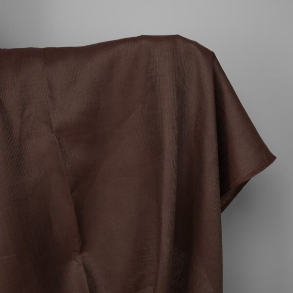Tessuto di lino marrone dobby twill a righe