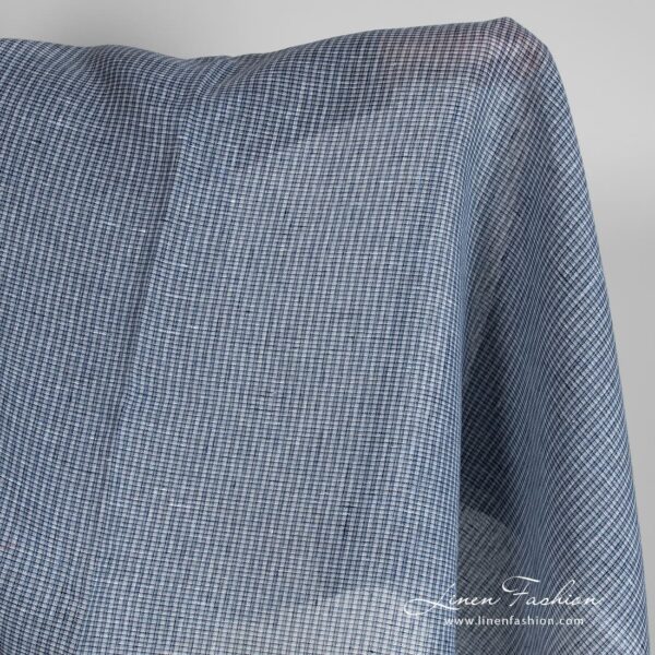 Blue linen fabric