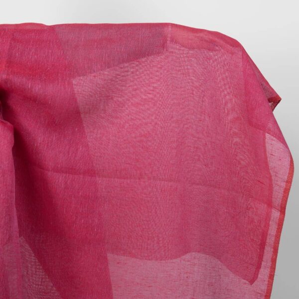Tessuto di lino leggero di colore fucsia trasparente