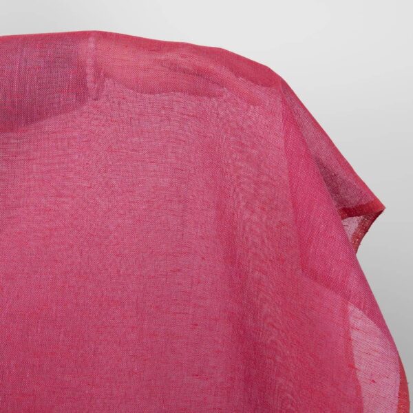 Tessuto di lino leggero di colore fucsia trasparente - immagine 2