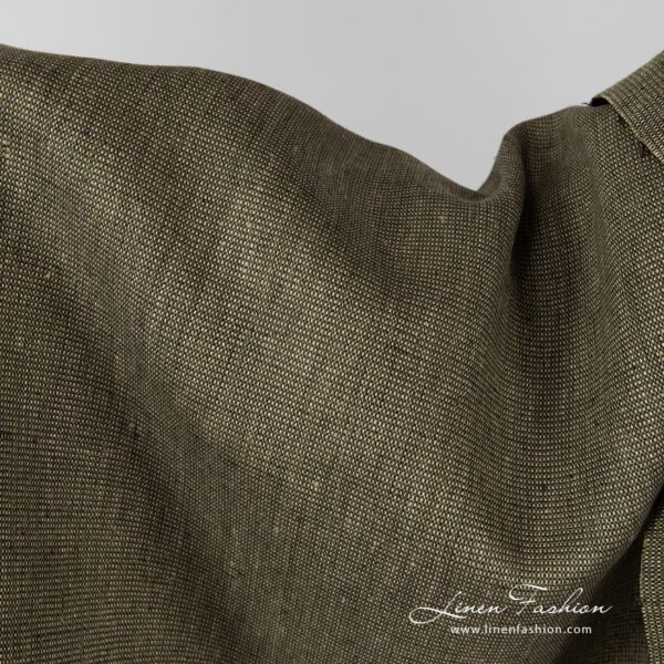 Greyish green melange fabric.