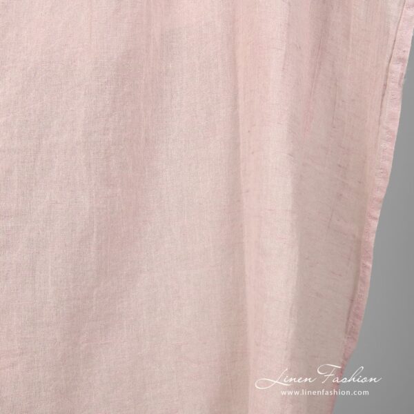 Linen cotton fabric in light lilac and white melange