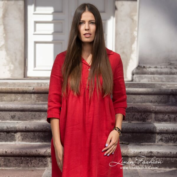 INA MONTANA Vestito rosso - immagine 2