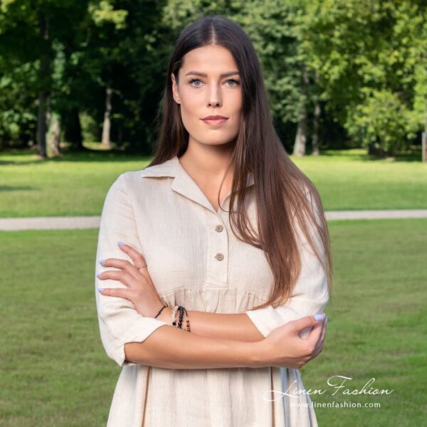 INA MONTANA Vestito sabbia chiara - immagine 2