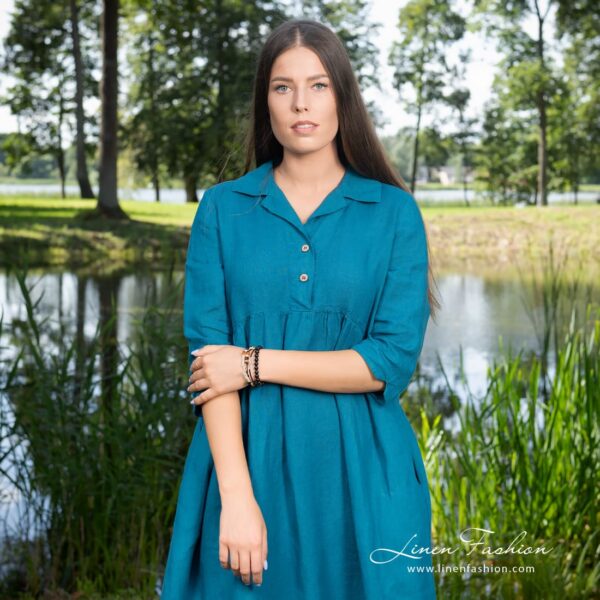 MONTANA Vestito turchese scuro - immagine 3