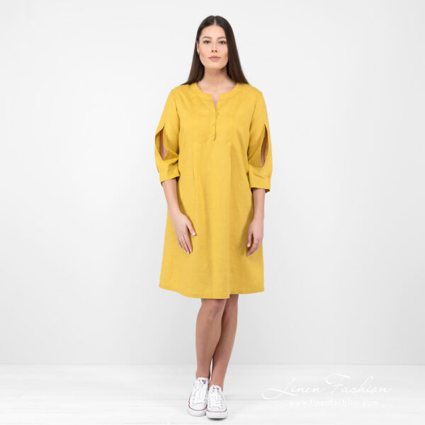 ADELAIDE Vestito giallo senape