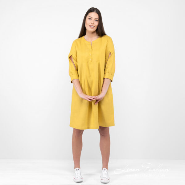 ADELAIDE Vestito giallo senape - immagine 2