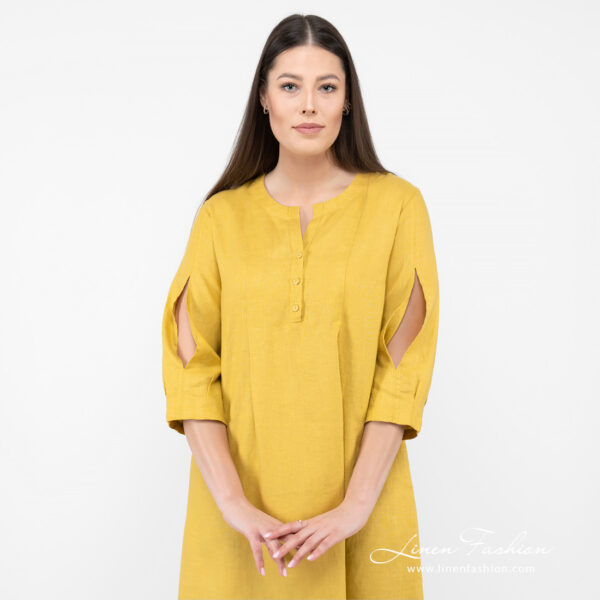 ADELAIDE Vestito giallo senape - immagine 3