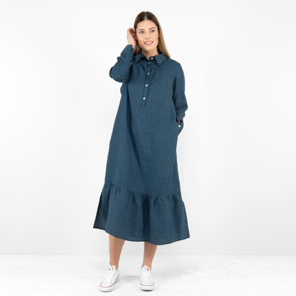 MINDY Vestito a righe blu - immagine 2