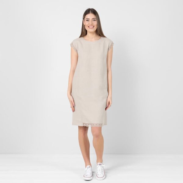 MILDA Vestito lino naturale