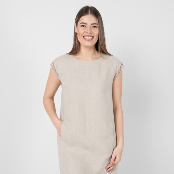 MILDA Vestito lino naturale - immagine 2
