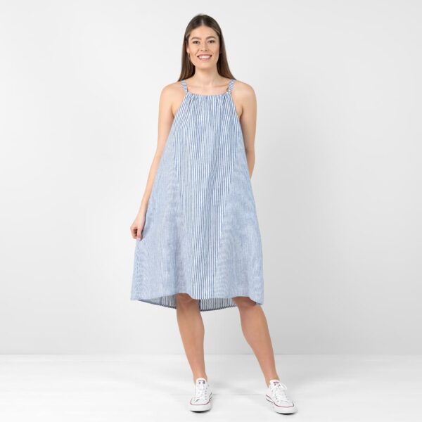 CARMEN Vestito a righe blu