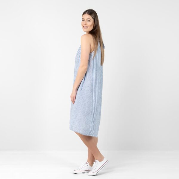 CARMEN Vestito a righe blu - immagine 4