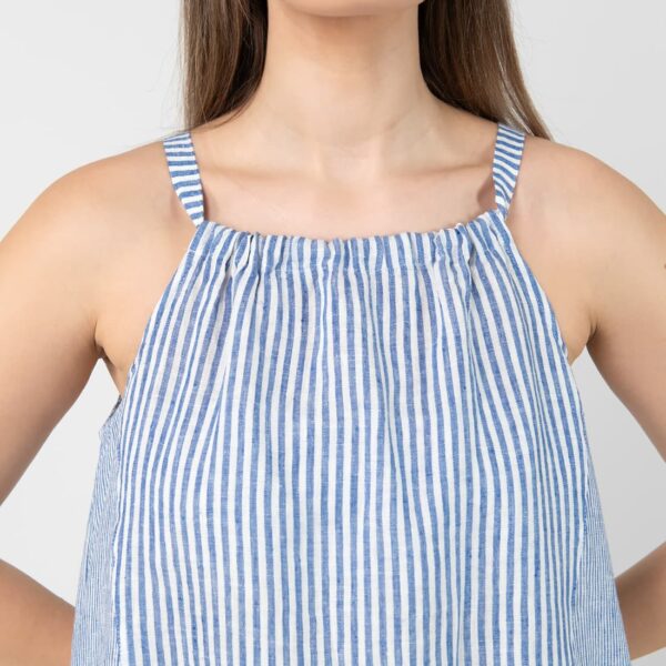 CARMEN Vestito a righe blu - immagine 3