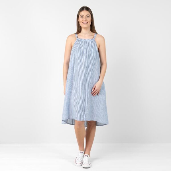 CARMEN Vestito a righe blu - immagine 2