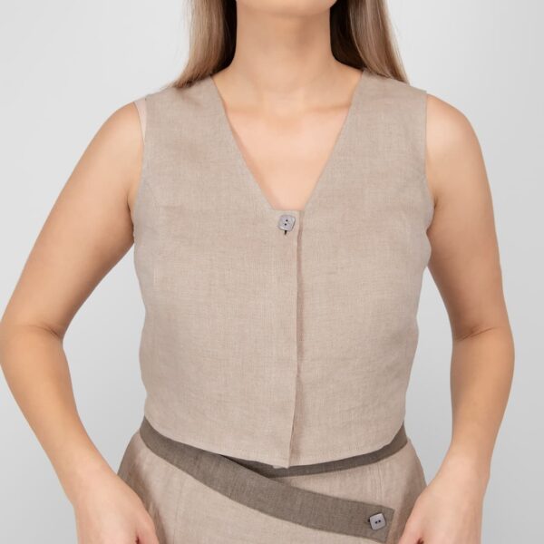 BRITTANY Gilet sabbia - immagine 4