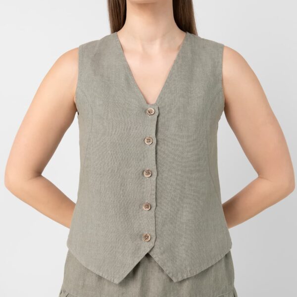 NELY Gilet grigio-verde - immagine 3