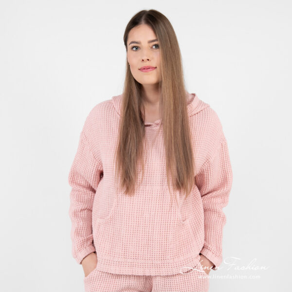 ALFI Felpa con cappuccio rosa