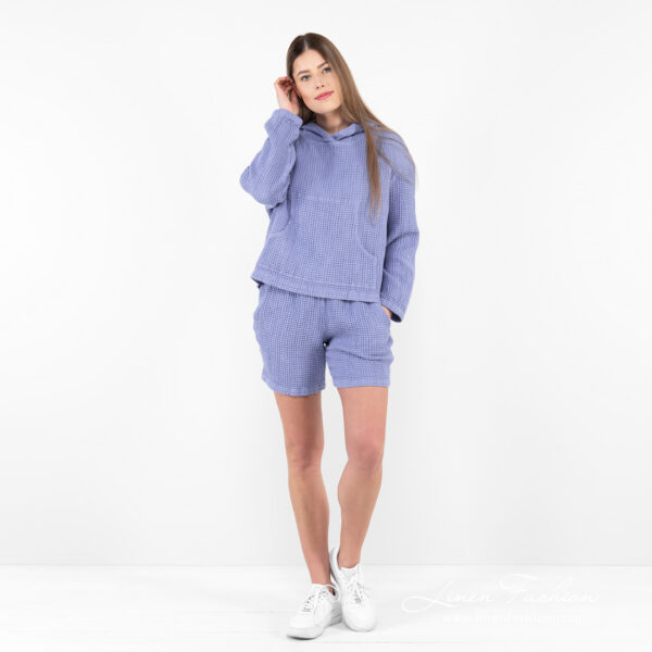 ALFI Felpa con cappuccio blu-viola - immagine 2