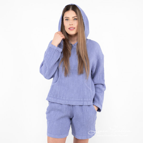 ALFI Felpa con cappuccio blu-viola