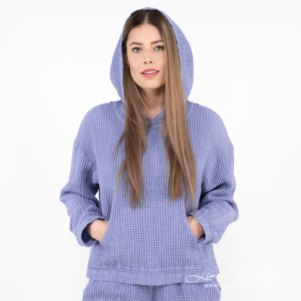ALFI Felpa con cappuccio blu-viola - immagine 3