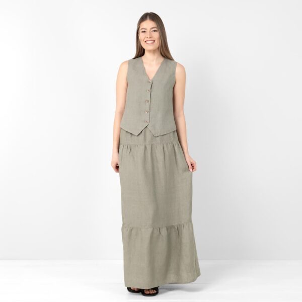 NELY Gonna grigio verde - immagine 2