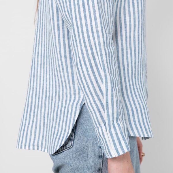 ODILE Camicia a righe blu e bianco - immagine 5