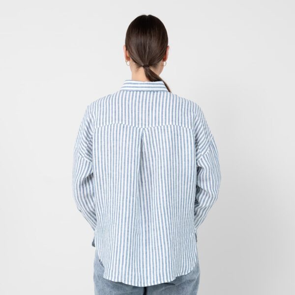 ODILE Camicia a righe blu e bianco - immagine 6