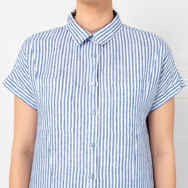 ORSI Camicia a righe blu - immagine 3