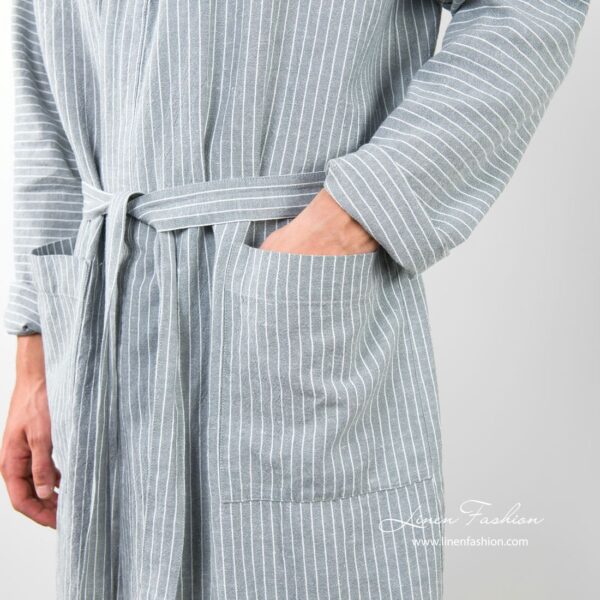 LIN ARAS Accappatoio grigio - immagine 5