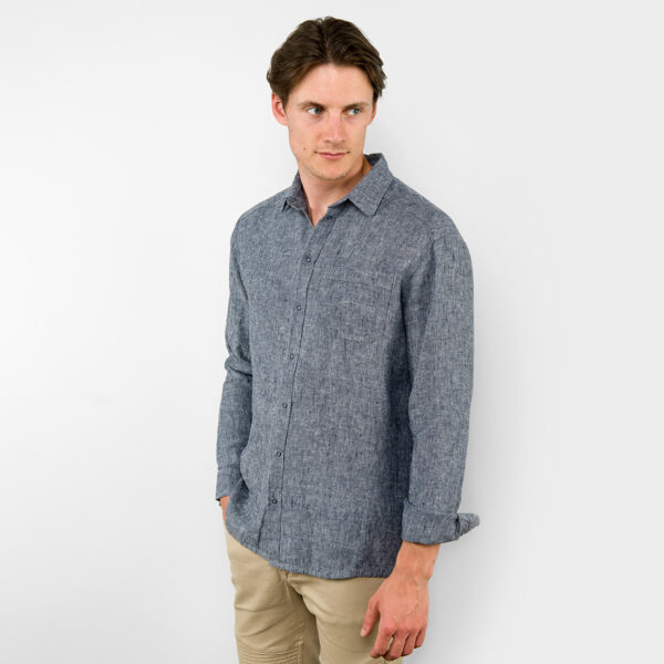 LONGO Camicia blu scuro