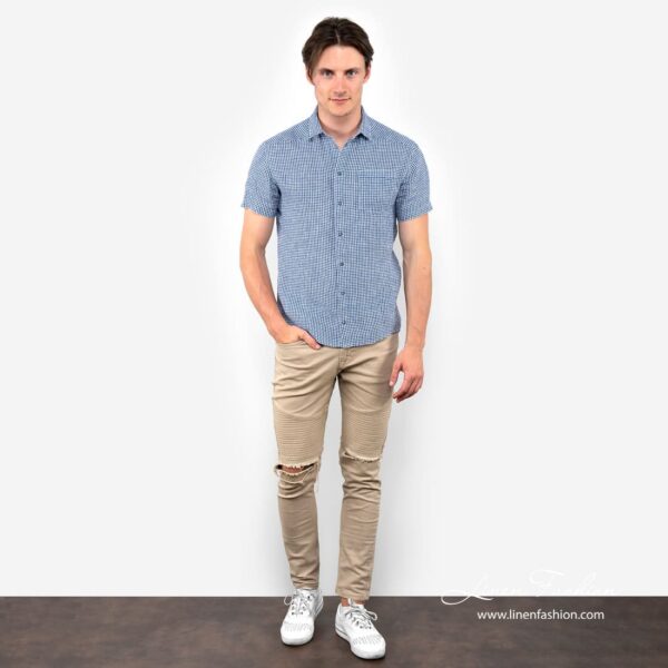 CORTO Camicia a quadri blu - immagine 2