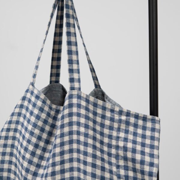 SANTIAGO Borsa a quadri blu - immagine 2