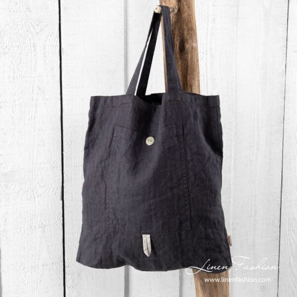 SAGA Borsa tote grigio scuro