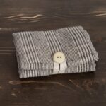 SAGA Borsa tote a righe grigie