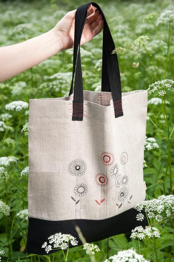 FLOVI Borsa tote lino naturale