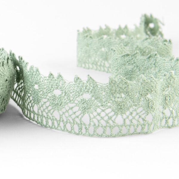 Merletto di lino verde chiaro No. 85 - immagine 2