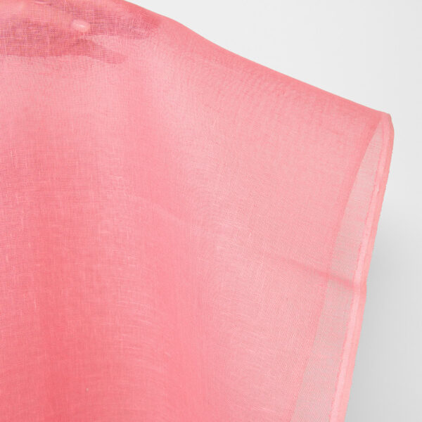 Tessuto di lino velato rosa brillante - immagine 2