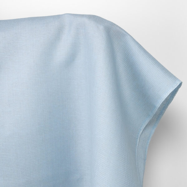 Tessuto di lino grigio chiaro blu waffle