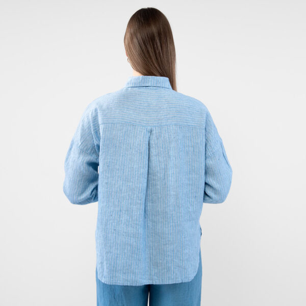 ODILE WEST Camicia a righe blu - immagine 5