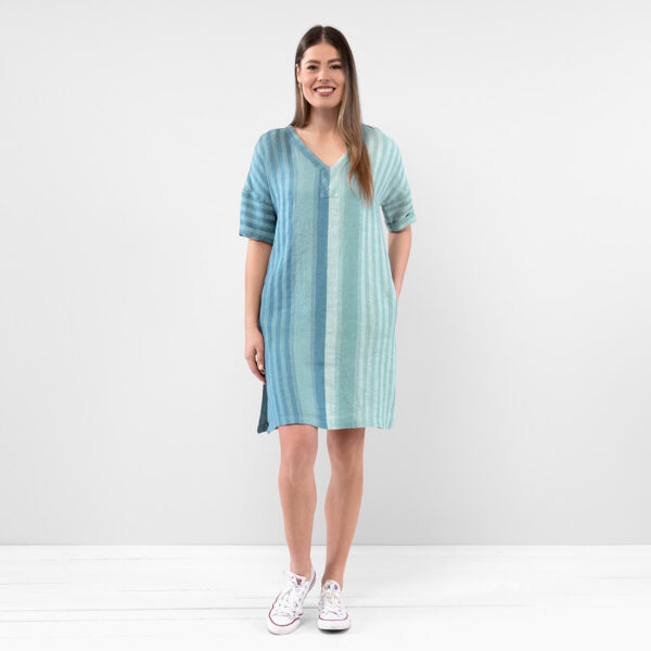 RENE Vestito blu verde