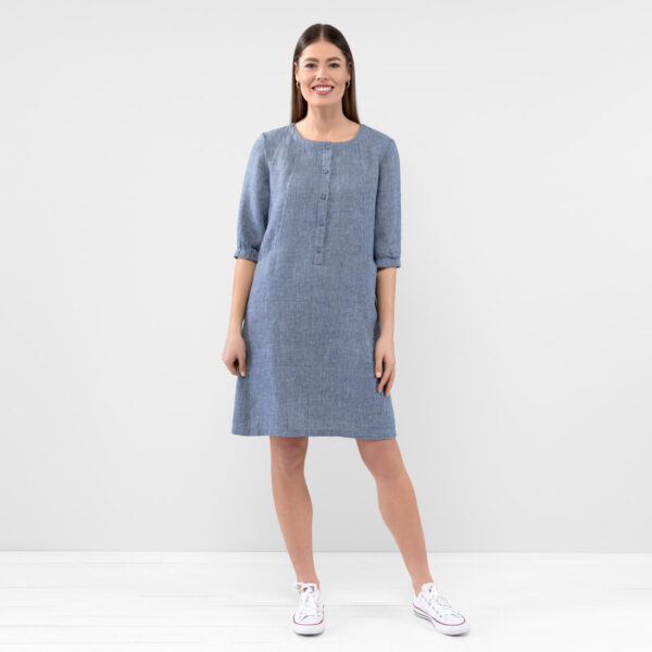 AVA Vestito blu bianco