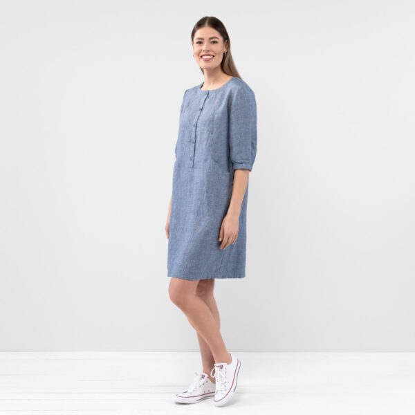 AVA Vestito blu bianco - immagine 2