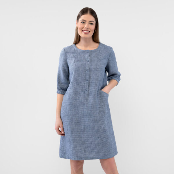 AVA Vestito blu bianco - immagine 3
